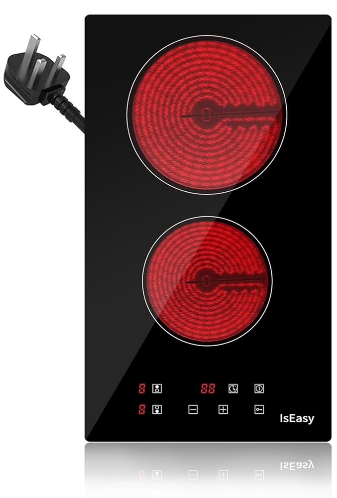 IsEasy 30 cm 2-Zone Plug-In Ceramic Hob | Flexible Cooking, Built In or Portable.