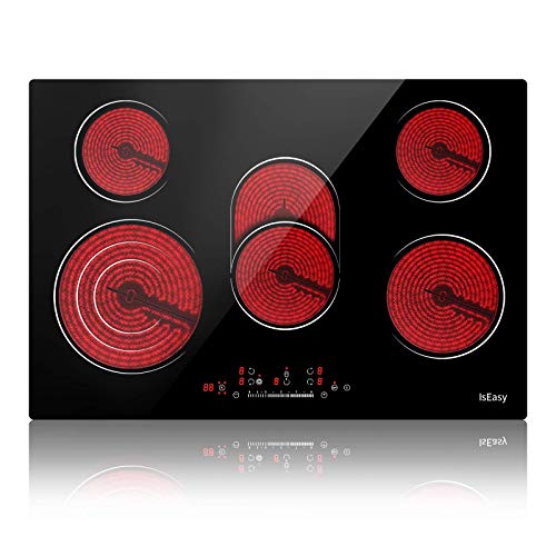 IsEasy 77 cm 5-Zone Touch-Control Ceramic Hob | Spacious Cooking Made Simple.