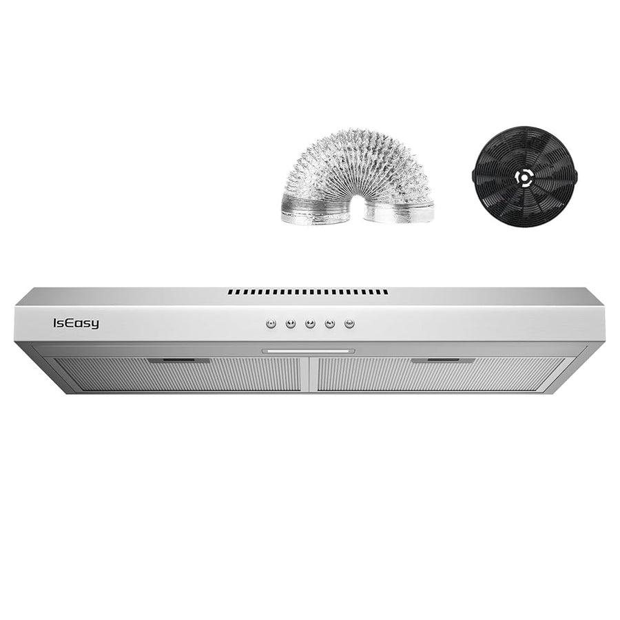 IsEasy 30-Inch Stainless Steel Under-Cabinet Range Hood | Clean Ventilation, Simple Control.